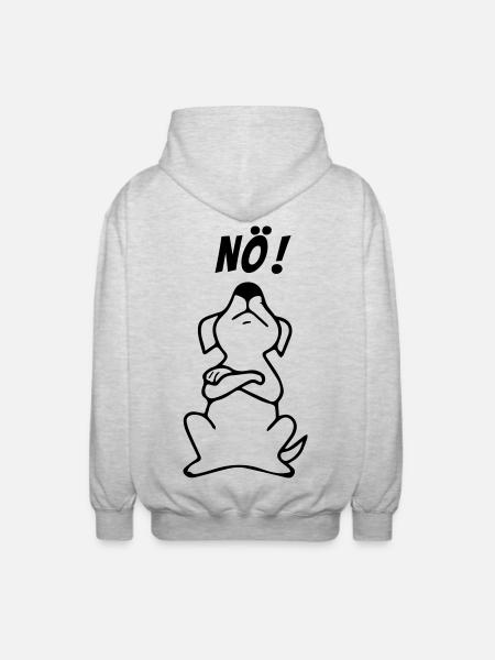 Hund nö - Unisex Kapuzenjacke - Hellgrau meliert