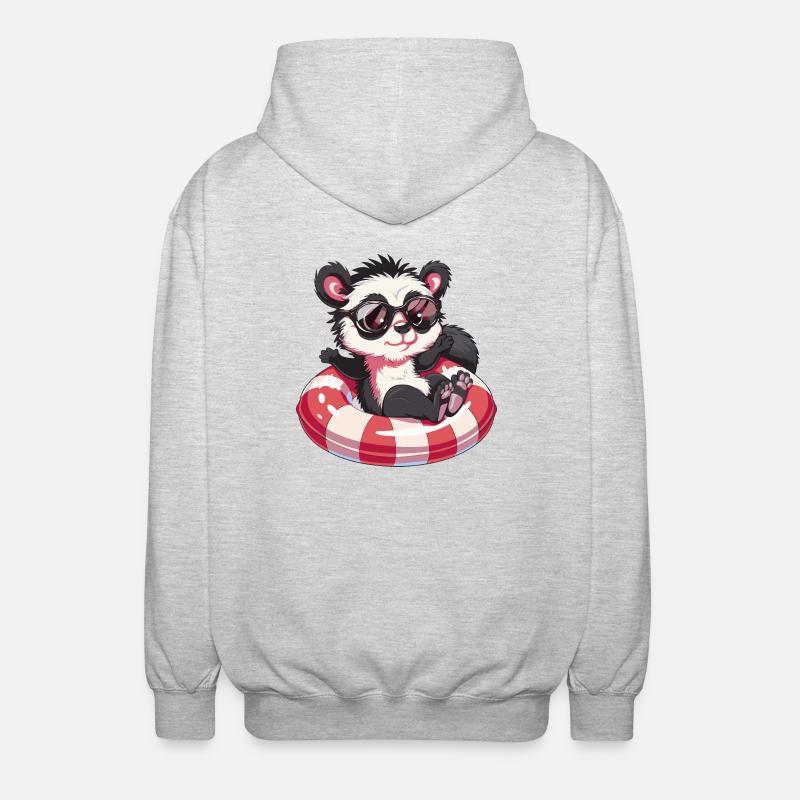 Stinktier Comic Cool - Unisex Kapuzenjacke - Hellgrau meliert