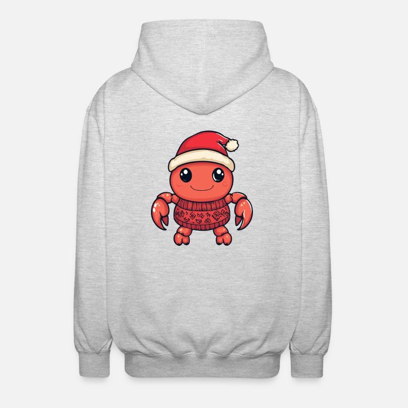 Crab Crab Christmas Comic - Unisex Hooded Jacket - light heather grey
