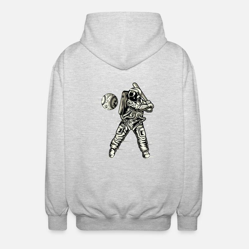Space Baseball - Unisex Kapuzenjacke - Hellgrau meliert