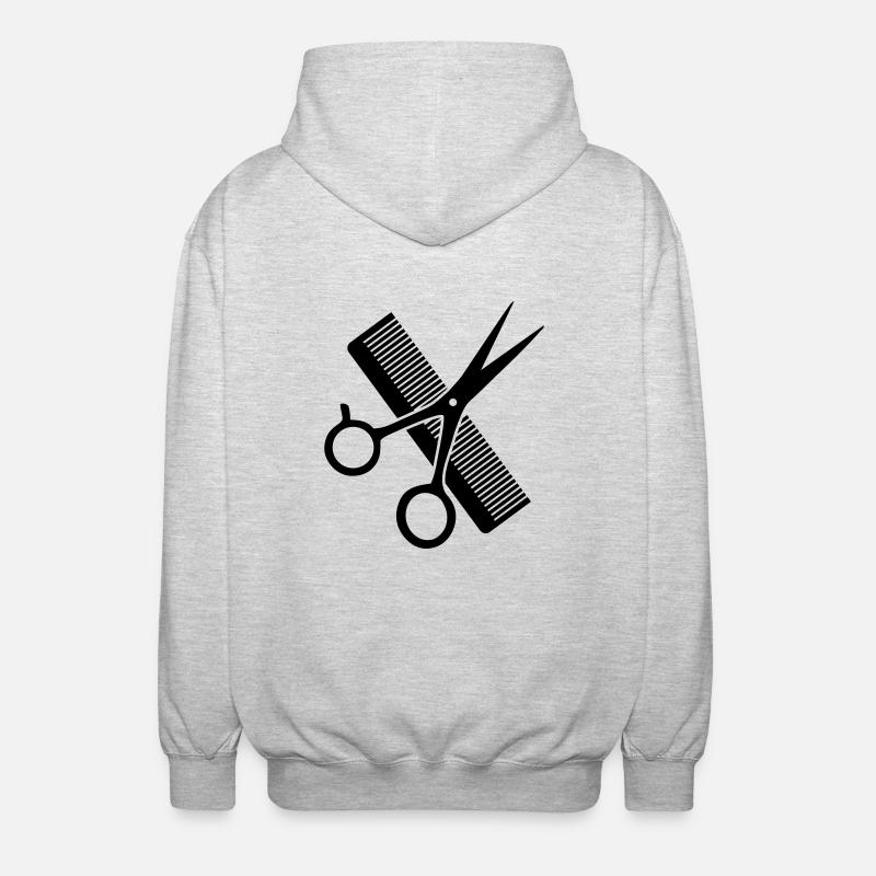 Ciseaux et Peignes - Veste à capuche unisexe - gris clair chiné