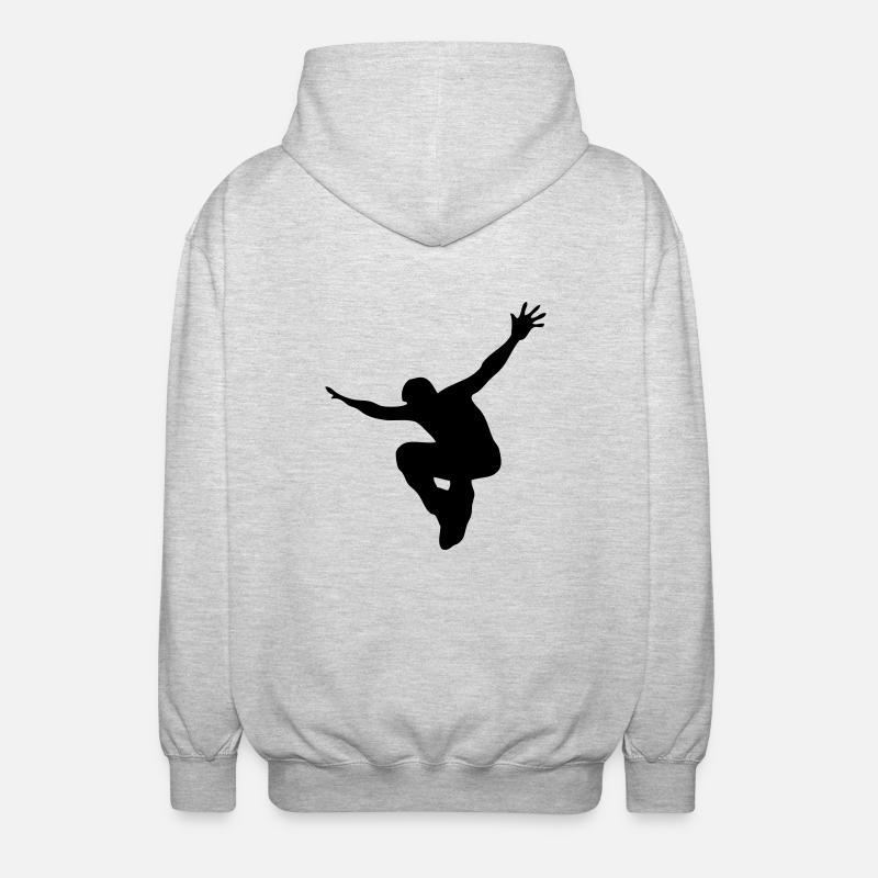 Jump! - Unisex Kapuzenjacke - Hellgrau meliert