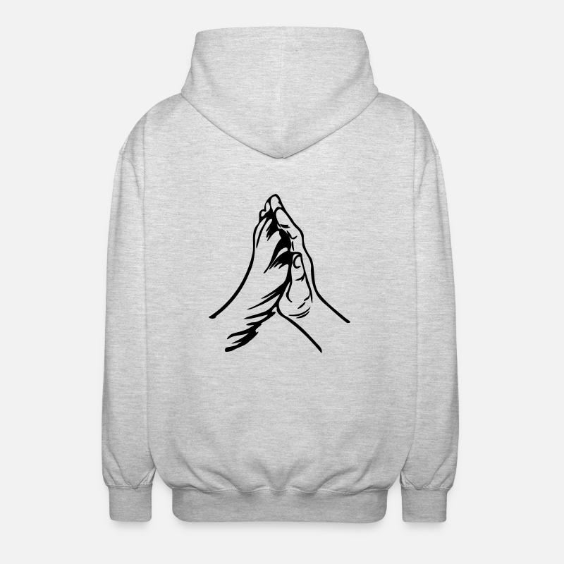 Main et patte - Veste à capuche unisexe - gris clair chiné