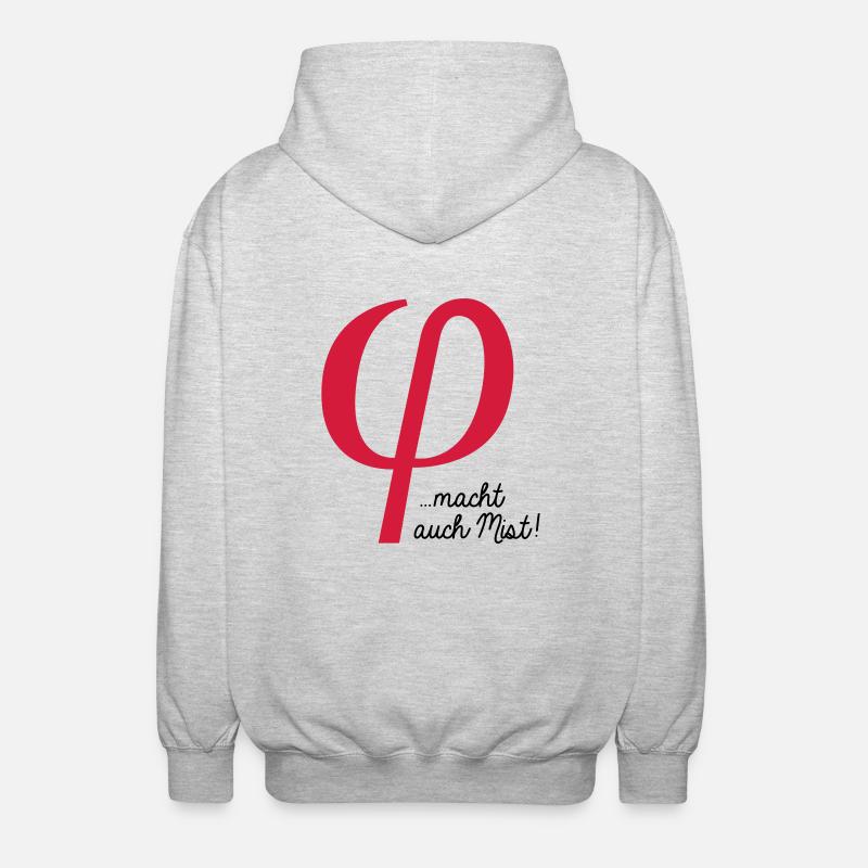 klein phi macht auch Mist - Veste à capuche unisexe - gris clair chiné