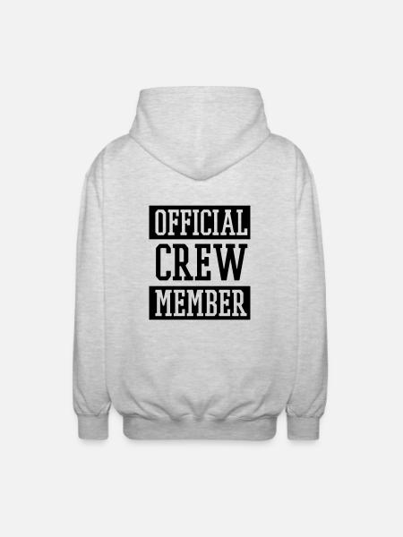 OFFICIAL CREW MEMBER - Unisex Hooded Jacket - light heather grey