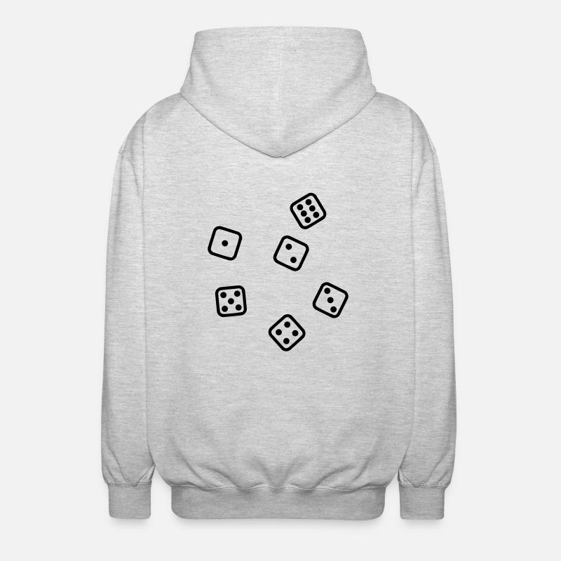 Dé - Veste à capuche unisexe - gris clair chiné