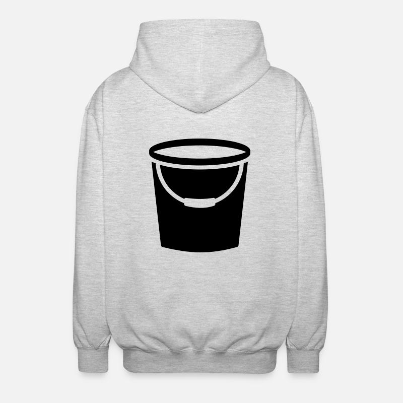 Eimer - Unisex Kapuzenjacke - Hellgrau meliert