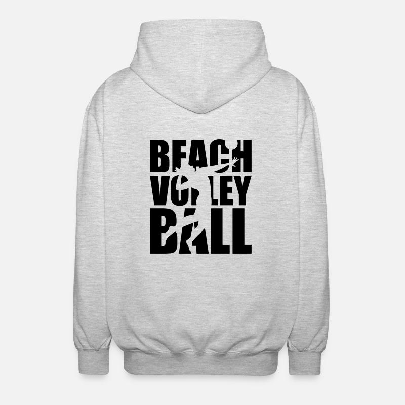 Beachvolleyball - Veste à capuche unisexe - gris clair chiné