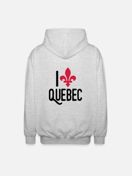 quebec - Unisex Kapuzenjacke - Hellgrau meliert