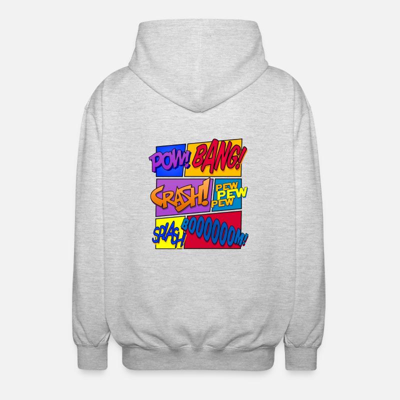 Get Loud (Comic-Design) - Veste à capuche unisexe - gris clair chiné