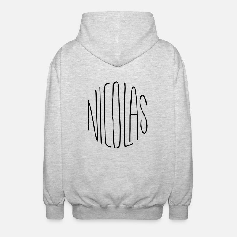 Nicolas Geschenk - Unisex Kapuzenjacke - Hellgrau meliert