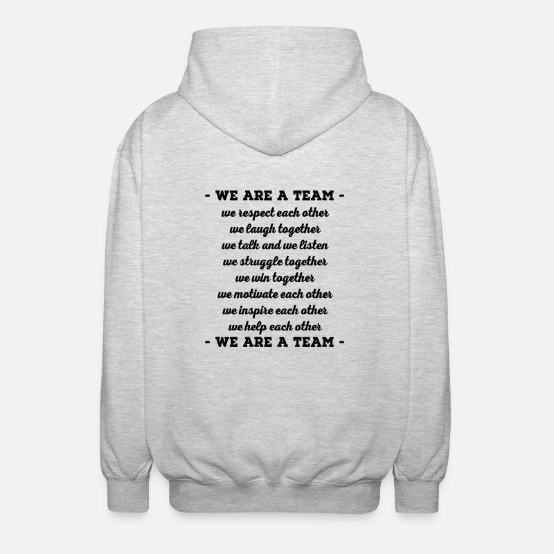 Team - Unisex Kapuzenjacke - Hellgrau meliert
