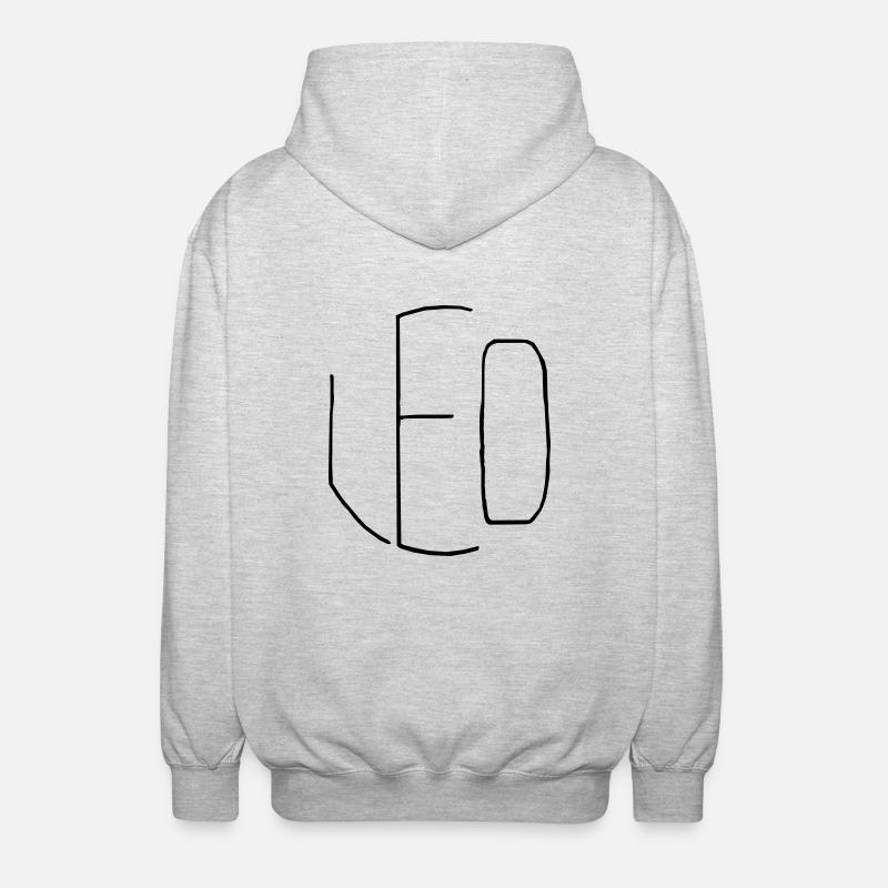 Leo - Unisex Kapuzenjacke - Hellgrau meliert