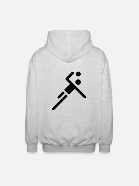 Handball - Unisex Kapuzenjacke - Hellgrau meliert