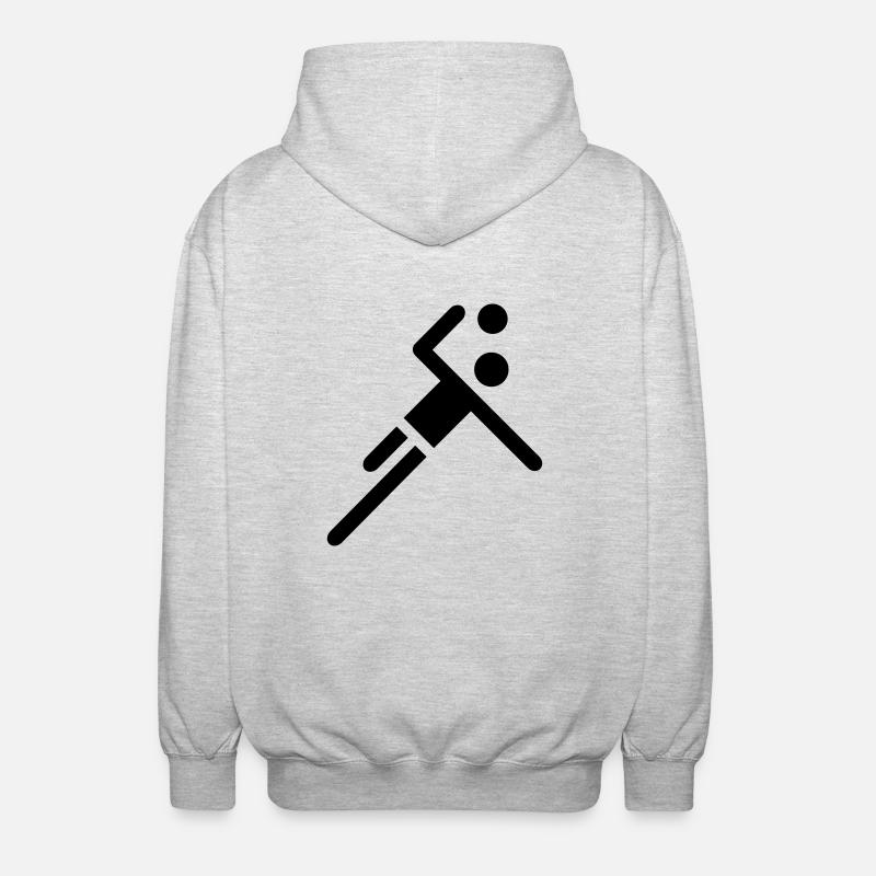 Handball - Unisex Kapuzenjacke - Hellgrau meliert