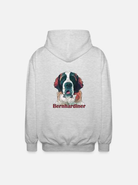 Saint-bernard - Veste à capuche unisexe - gris clair chiné