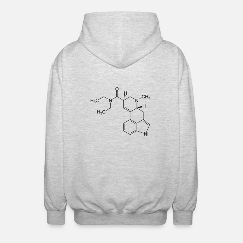 Molécule de LSD - Veste à capuche unisexe - gris clair chiné