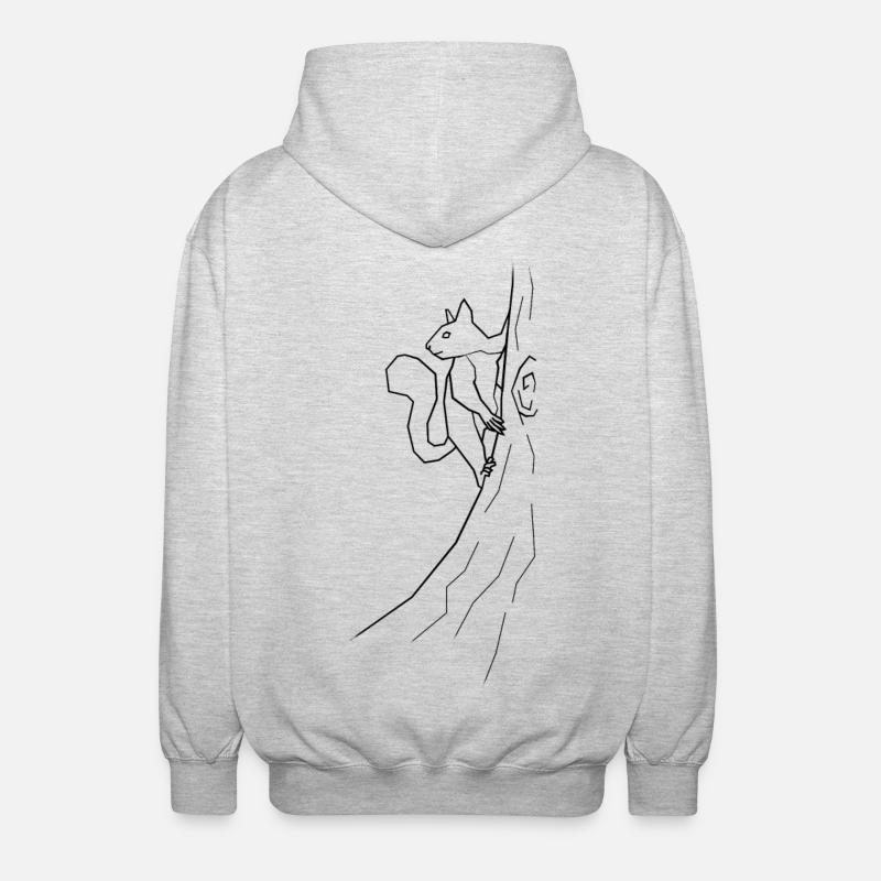 écureuil - Veste à capuche unisexe - gris clair chiné