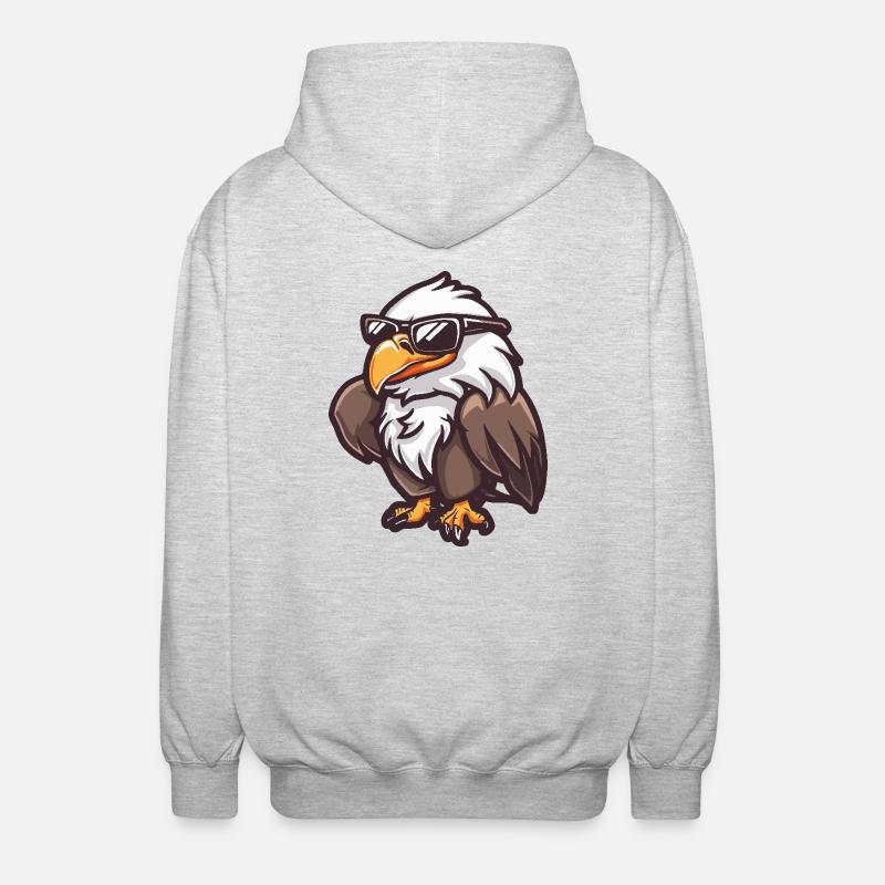 Eagle Cool Bande dessinée - Veste à capuche unisexe - gris clair chiné