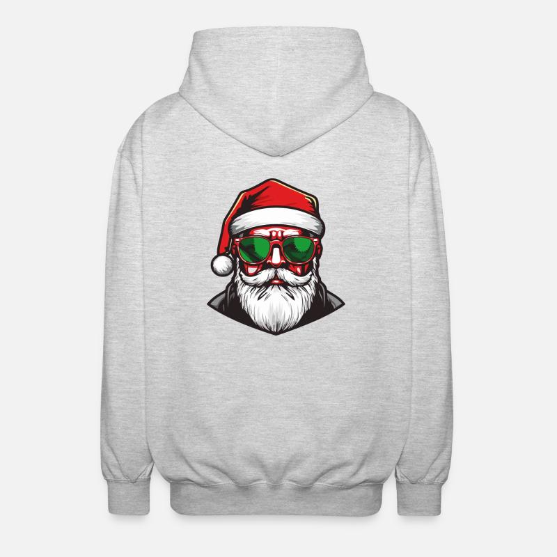 Père Noël cool - Veste à capuche unisexe - gris clair chiné