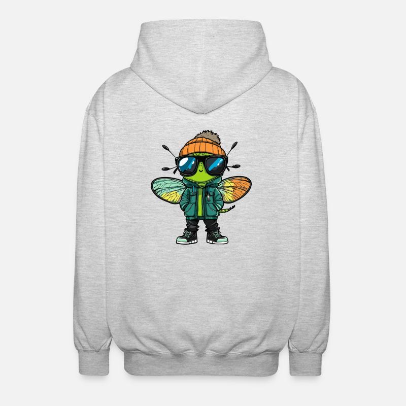 Libelle Cool Comic - Unisex Kapuzenjacke - Hellgrau meliert