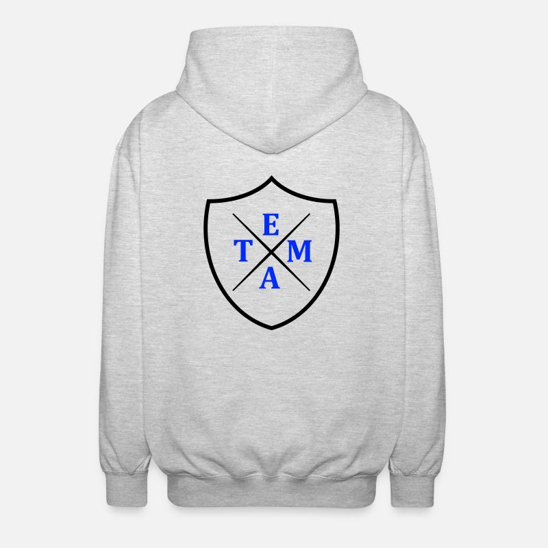 Écusson de l’équipe - Veste à capuche unisexe - gris clair chiné