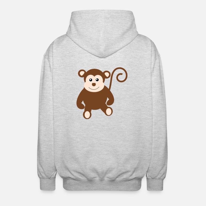 Monkey - Unisex Hooded Jacket - light heather grey