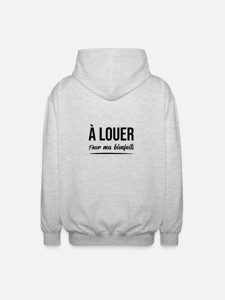 À LOUER (POUR MES BIENFAITS) ! - Veste à capuche unisexe - gris clair chiné