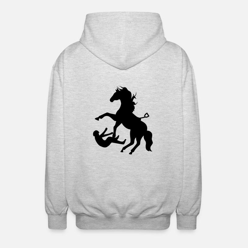 cheval - Veste à capuche unisexe - gris clair chiné