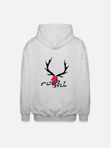 rock mi - Unisex Hooded Jacket - light heather grey