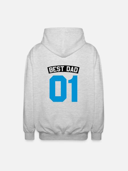 Best Dad - Unisex Kapuzenjacke - Hellgrau meliert