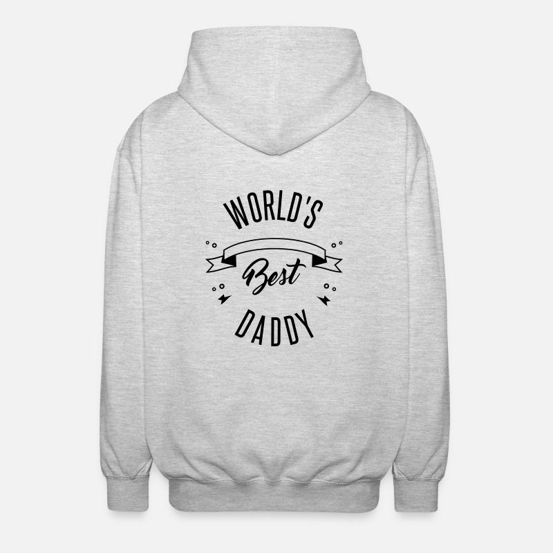 WORLD'S BEST DADDY - Veste à capuche unisexe - gris clair chiné