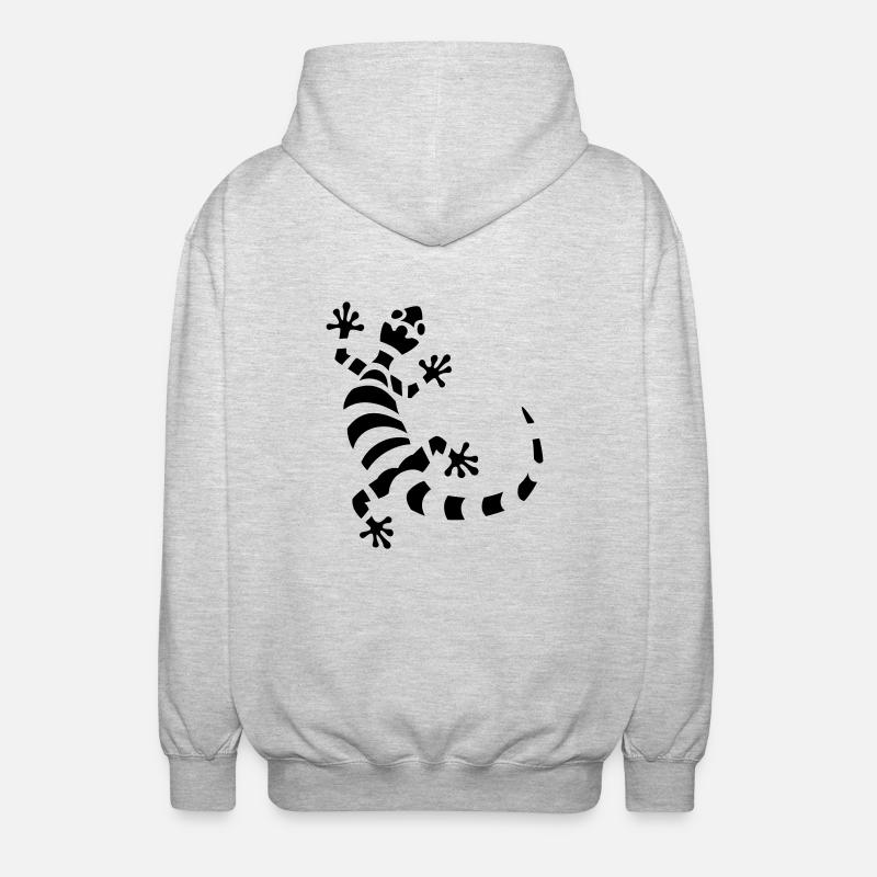 Gecko - Unisex Kapuzenjacke - Hellgrau meliert