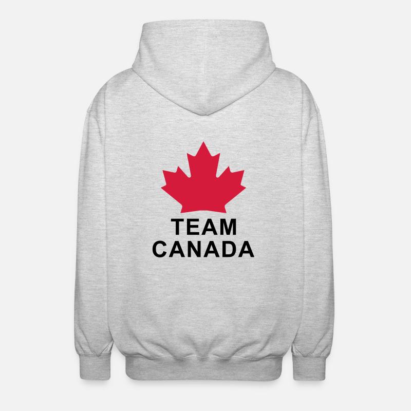 Team Kanada Design - Unisex Hooded Jacket - light heather grey