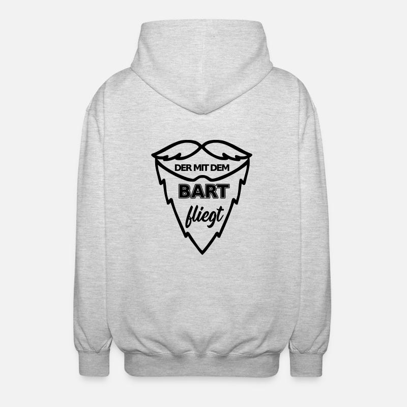 bartfliegt - Unisex Kapuzenjacke - Hellgrau meliert
