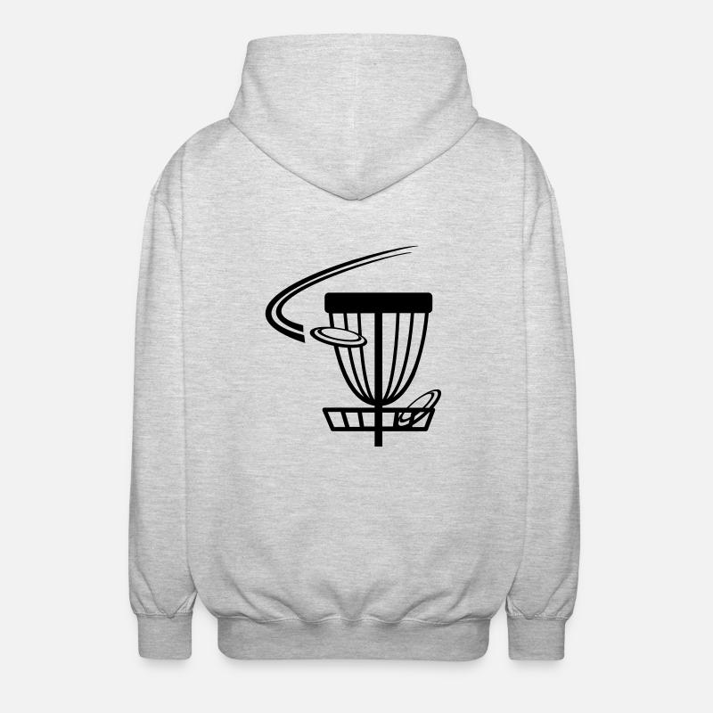 Discgolf-Korb - Unisex Kapuzenjacke - Hellgrau meliert