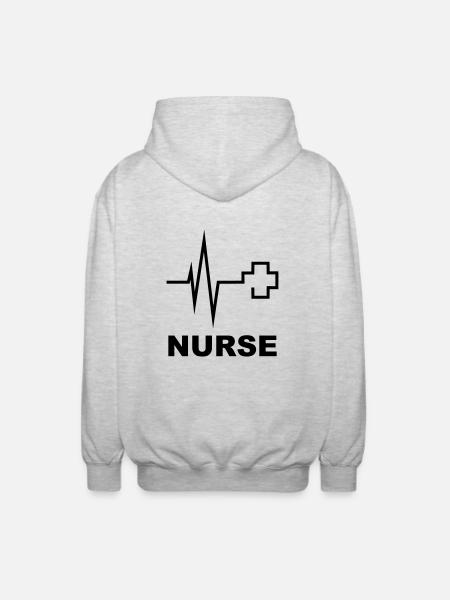Nurse - Veste à capuche unisexe - gris clair chiné