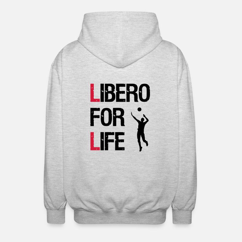 Libero for Life - Unisex Kapuzenjacke - Hellgrau meliert