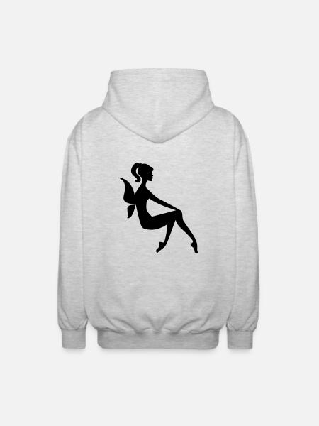 fée - Veste à capuche unisexe - gris clair chiné