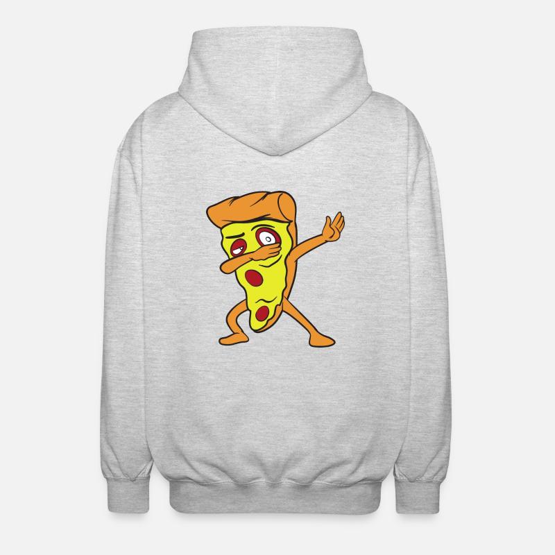 Dabbing Dab Pizza - Veste à capuche unisexe - gris clair chiné