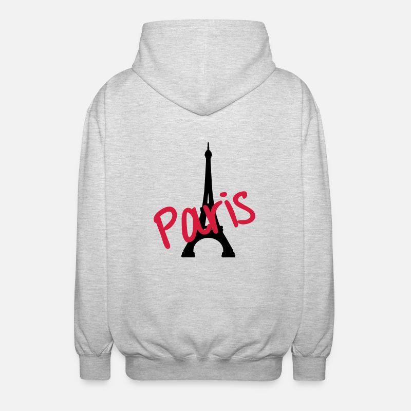 Paris - Unisex Kapuzenjacke - Hellgrau meliert