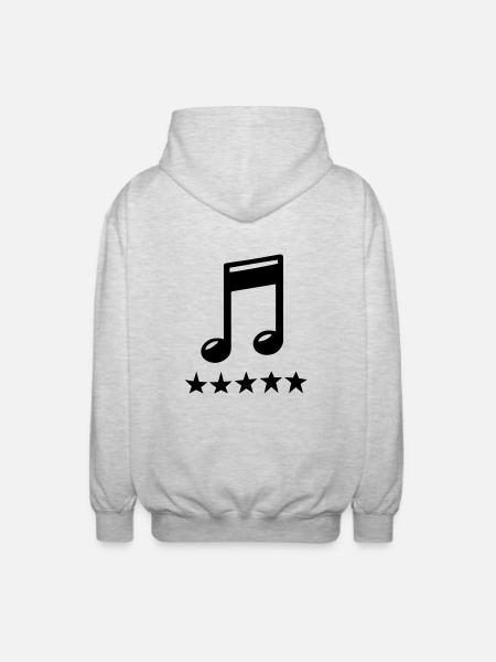 note - Unisex Kapuzenjacke - Hellgrau meliert