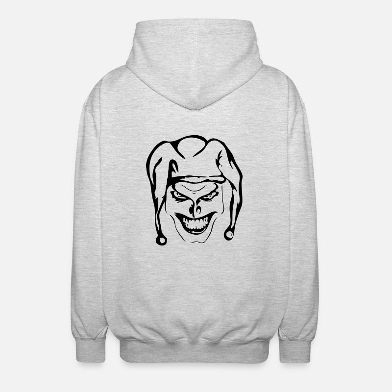 Evil Joker - Unisex Kapuzenjacke - Hellgrau meliert