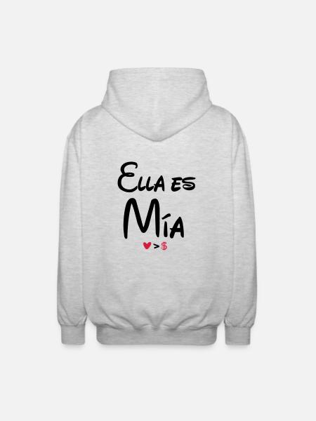ella_es_mia - Unisex Hooded Jacket - light heather grey