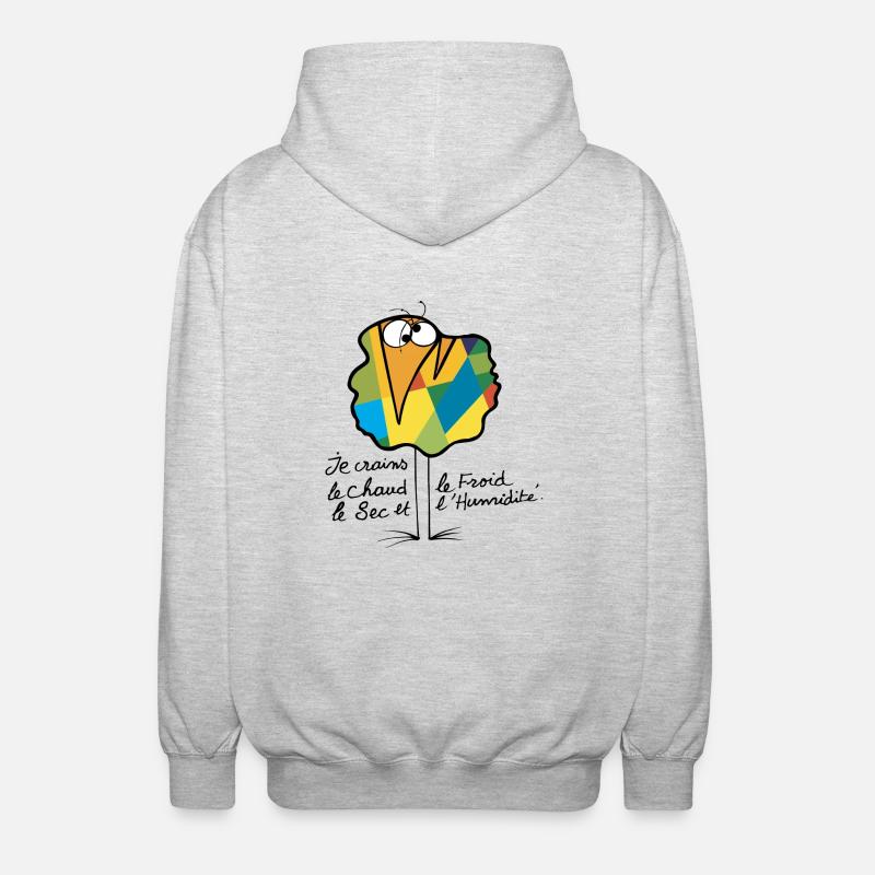 Devise Shadok N°02 - Veste à capuche unisexe - gris clair chiné