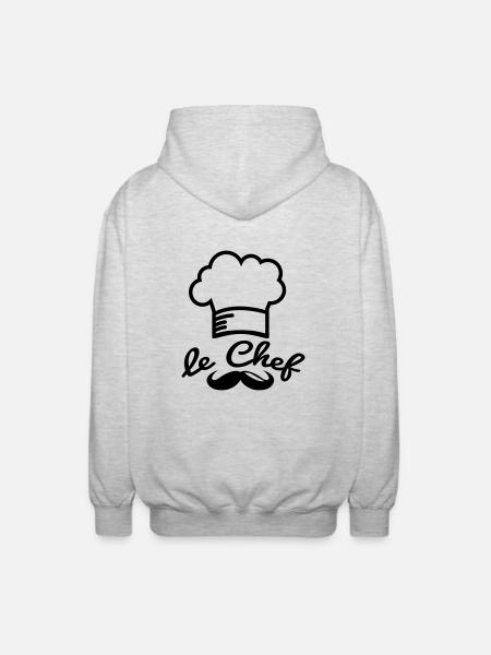 le_chef_f1 - Veste à capuche unisexe - gris clair chiné