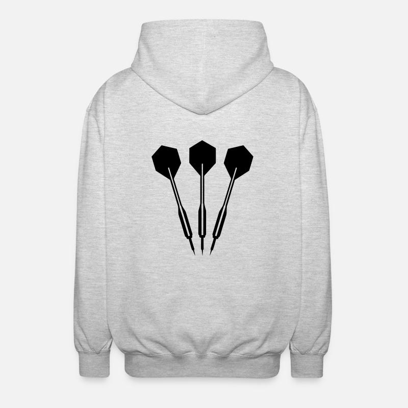 3 fléchettes - fléchettes - Veste à capuche unisexe - gris clair chiné