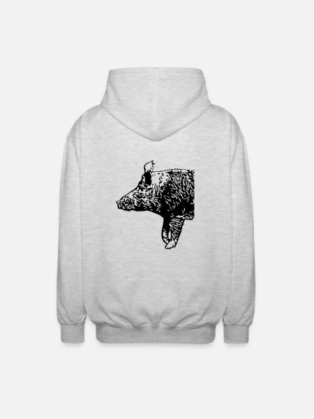 Wild Boar - Veste à capuche unisexe - gris clair chiné