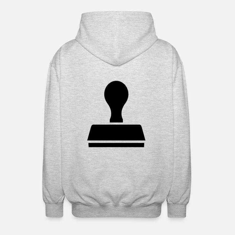 Stempel - Unisex Kapuzenjacke - Hellgrau meliert