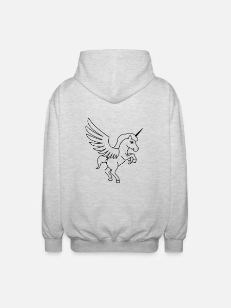 einhorn_maerchen_01 - Veste à capuche unisexe - gris clair chiné